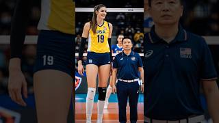 She trying to lift her coach 😆🏐 #volleyball #aibeauty