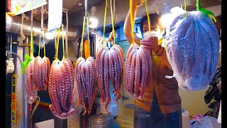 韩国美食：章鱼专卖店，海鲜，美食，水煮调味章鱼沙拉| 韩国街头小吃