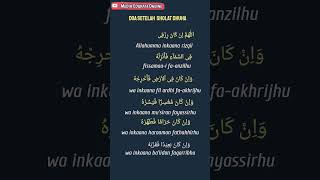 Doa setelah sholat Dhuha