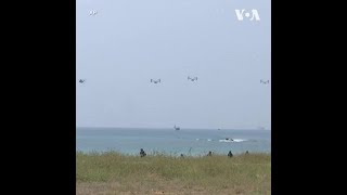 美、泰、韩三国军队举行联合登陆演习