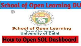 How to Open School Of Open Learning Dashboard