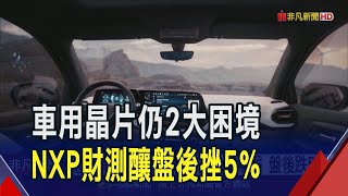 恩智浦上季財報不佳 本季財測更差! 英飛凌.意法半導體都坦言車用需求短期難復甦 但智璞稱"這相關"穩定成長｜非凡財經新聞｜20241105