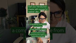 How to start your introduction chapter with a wow | Make a great first impression #phdlife