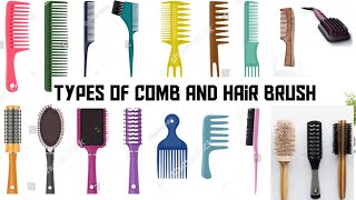 Different Types Of Comb And Hair Brush with Name