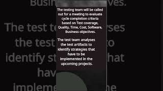 What is Test closure in STLC (part-8)| Manual Testing Material  #stlc #softwaretesting #shorts