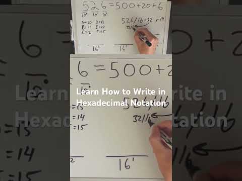 Learn How to Write in Hexadecimal Notation #maths #mathematics