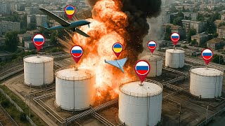 BREAKING NEWS !! Ukrainian FPV Drones Destroy Russian Oil Depot In Luhansk