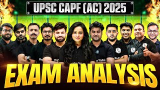 UPSC CAPF AC 2025 Full Exam Analysis | Paper Review, Difficulty Level, Answer Key & Expected Cutoff🔥