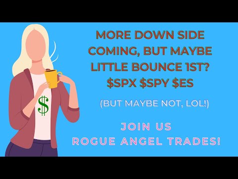 MAYBE LITTLE BOUNCE, THEN DOWN WE GO!  $SPY $SPX $ES