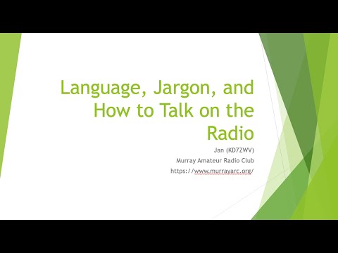 Back to Basics 3:  Language, Jargon, and How to Talk on the Radio - Basic Topics - 6 MAR 2025