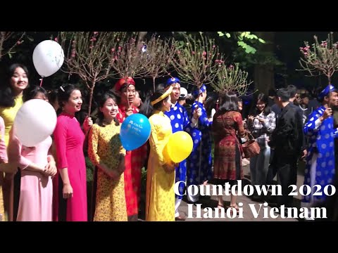 Countdown Hanoi welcome new year 2020| Hanoi Vietnam walking tour 4K