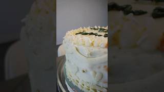 Homemade bd cake with 2 flavor inside:) #vanillacake #carrotcake #homebaking #bakerb #baking