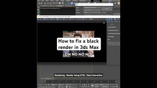 How to fix a black render in 3ds Max @ad3dguide - Short 3ds Max tutorial for Beginners #3dsmaxcorona