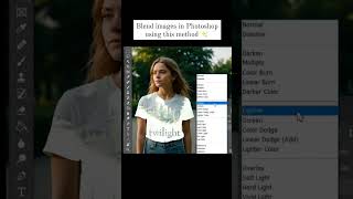 Blend images in Photoshop using this method ✨ #tutorial #photoshop #designtools