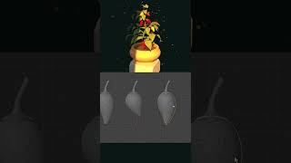 Chilli Plant Timelapse  #blender3d #blendertutorial #blender  #3dart #3dartist #plants #3dmodeling