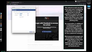 Facebook Popup Phishing Page (Social Login)
