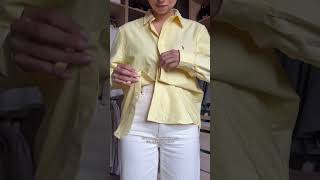 Perfect cropped shirt hack 💛 What do you think? Comment below 🤭