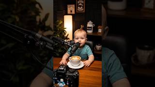 "Baby vs Cappuccino: The Foam Fight!"