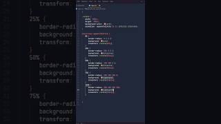 How to build a Rotating shape changing animation with css only #css #cssanimations #shorts