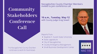 Nacogdoches Community Stakeholders Conference Call - May 12, 2020