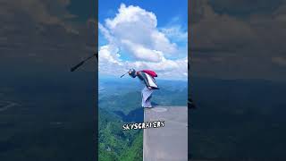 He Jumps from the Sky ，With Just a Wingsuit #shorts