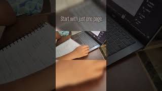 Start with just one page.✍️📖#studyshorts📖 #lofistudy #studywithme #aestheticstudy #focusmode #shorts