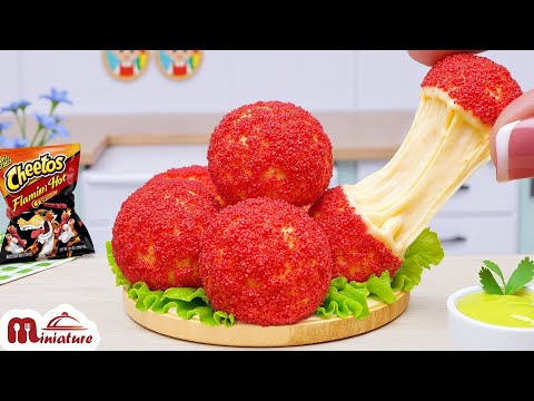 So Cheesy! 🔥 Miniature Cheetos Octopus Fried Cheese Balls Recipe | ASMR Mini Cooking