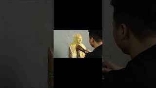 wooden statue Pope LEO XIV #shorts #pope #pope2025 #leoxiv