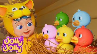 Baby and Five Little Colorful Ducks + More | Jolly Jolly - Kids Songs