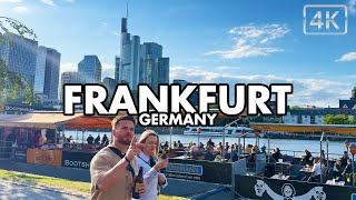 Frankfurt Germany 2025 🇩🇪 | Relaxing Walking Tour | Summer in Europe | 4K City Ambience
