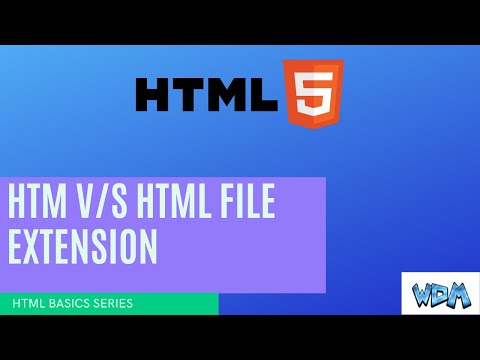 HTM vs HTML file extension