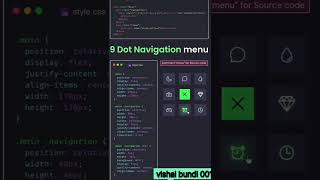 9 Dot Navigation magic using HTML CSS  😎 cool Navigation Menu 😍