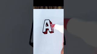 How to write 3D Letter A #letterart #3dart #lettera #3dalphabets #stepbystep #tutorial #3dletters