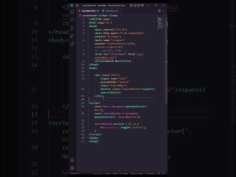 Build Awesome Design Search Bar | Using Html CSS & Very Simple JS Es6