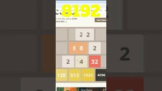 I Successfully Got 8192😮 In 2048 Game🎮
