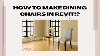 HOW TO MAKE DINING CHAIRS IN REVIT #architecture #interiordesign #revit  #autocad #design