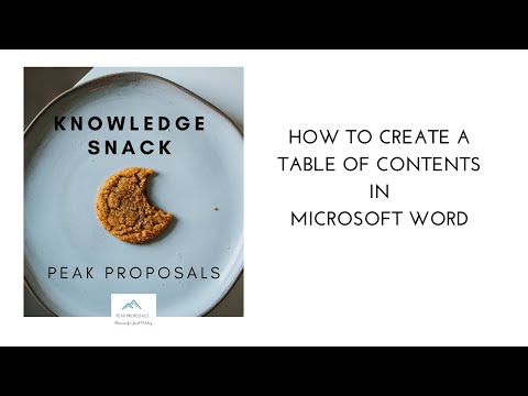 How to Create a Table of Contents in Word