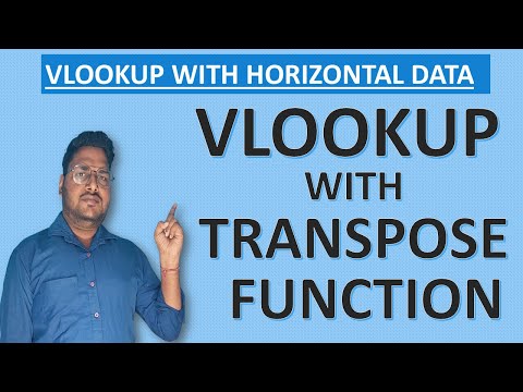VLOOKUP WITH TRANSPOSE FUNTION | How to use Vlookup with transpose | Vlookup for horizontal data
