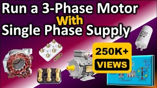 How to run 3phase motor on single phase supply / single phase to 3phase converter / Over 250k Views!