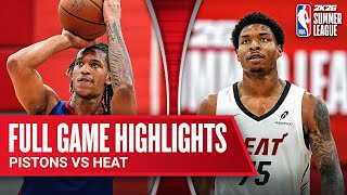 PISTONS vs HEAT | NBA SUMMER LEAGUE | FULL GAME HIGHLIGHTS | July 17, 2025
