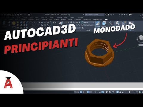 Autocad 2024 3D tutorial principianti - MonoDado