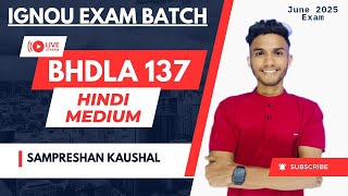 #156 BHDLA 137 | HINDI BHASHA SAMPRESHAN | IMPORTANT QUESTIONS | MARATHON IGNOU WALAY AAYUSH SIR