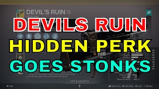 DEVIL RUINS HIDDEN PERK GOES STONKS - GLITCH?