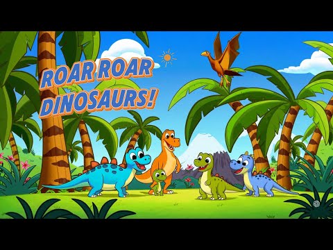 🌿🦕Roar Roar Dinosaurs!🎺 #dinoadventure #singalong #dinosaurdance #kidssongs #preschoolfun