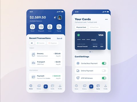 Wallet App UI in flutter || Finance App UI in flutter  || Wallet App UI Design