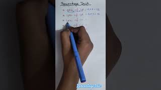 Percentage trick ✌️ #maths #like #mathslover #percentage #tricks