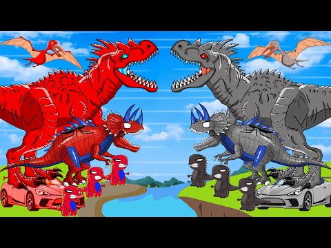 All T-REX DINOSAURUS x Vastatosaurus REX, CARNOTAURUS, Indoraptor Rampage EVOLUTION Animation
