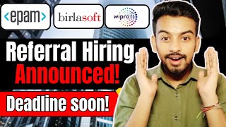 EPAM, Wipro, Birlasoft Direct Hiring Announcement ! Biggest OFF Campus Drive For 2026, 2025, 2024