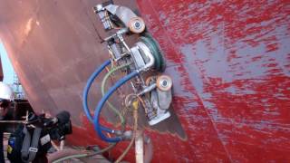 ENVIROBOT® M4000 | Hydroblasting a Maersk Vessel on Pier – Lisnave Shipyard (2012)