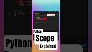 Python Scope Explained in 60s 🧠 #python #shorts #devlife